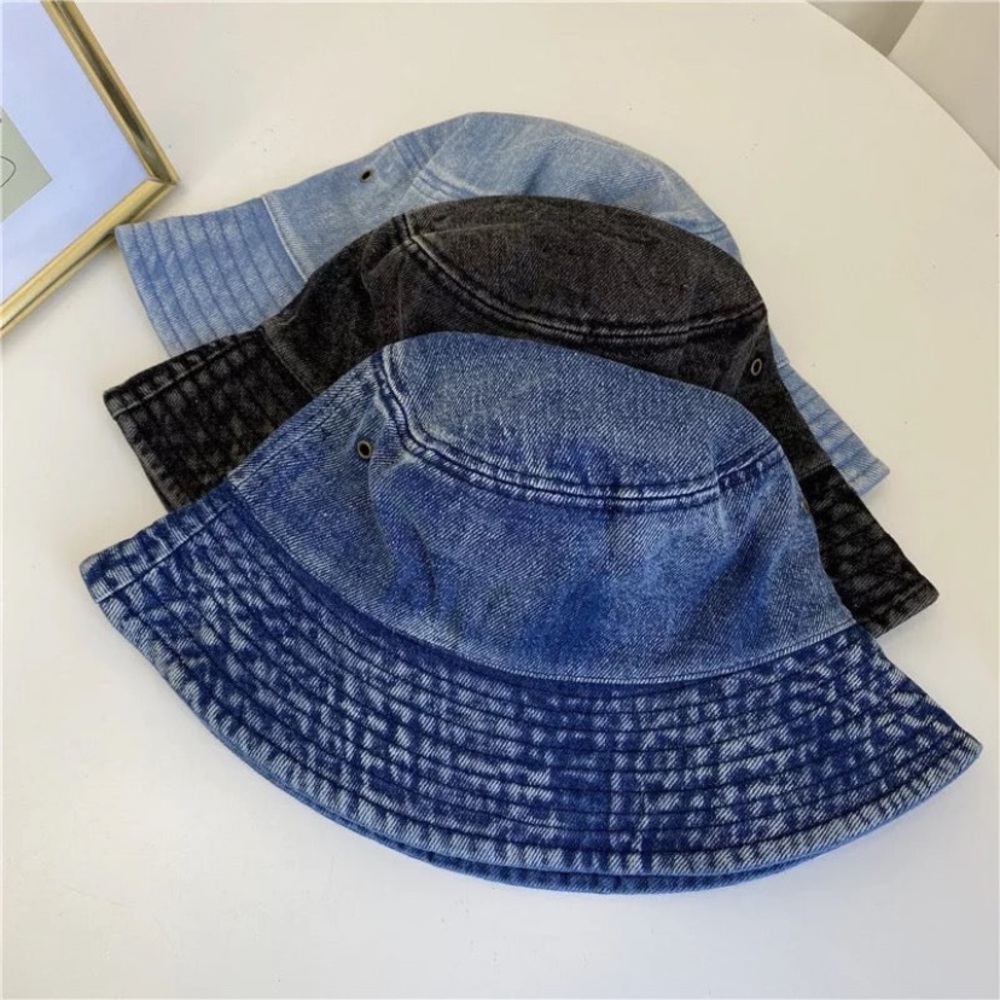 Distressed Denim Bucket Hat